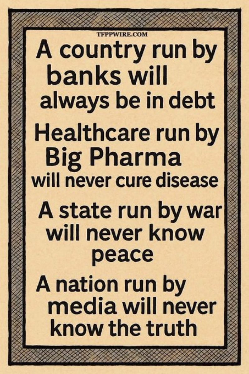 Банк ноёрхсон орон өрнөөс хэзээ ч гарахгүй, эмийн корпорацууд ноёрхсон эрүүл мэндийн систем хэзээ ч хүн эмчлэхгүй, дайн ноёрхсон улс хэзээ ч энх тайван байхгүй, хэвлэл ноёрхсон орон хэзээ ч үнэн мөнийг уншихгүй гэнэ дээ