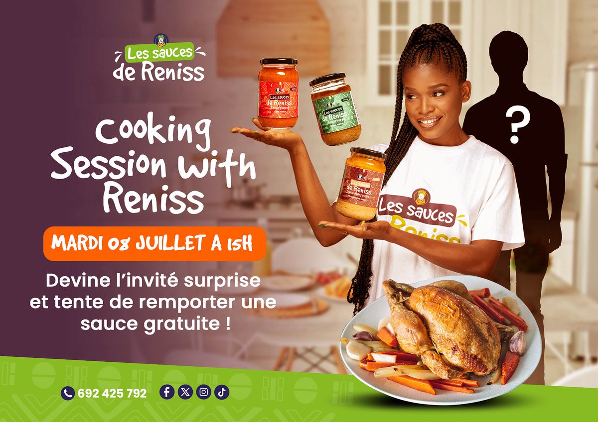 Guess who is our guess for our cooking session with <a href="/RENISS_/">R E N I S S</a> today. The right answer gets our sauces for free 😉 let’s go! 👩🏾‍🍳