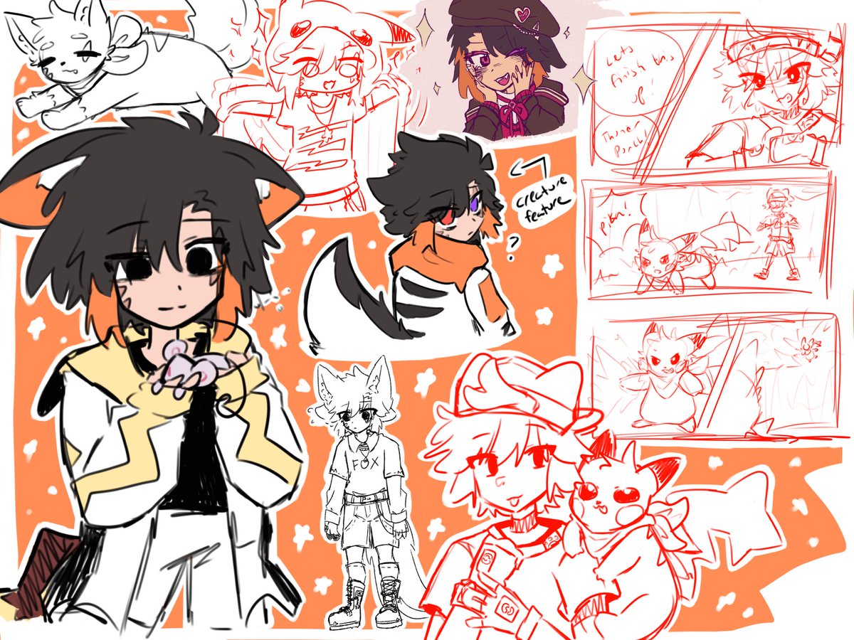 fennekenn's tweet photo. + doodle page !!

(their pikachus name is waffles) https://t.co/c2lv7sr2TQ