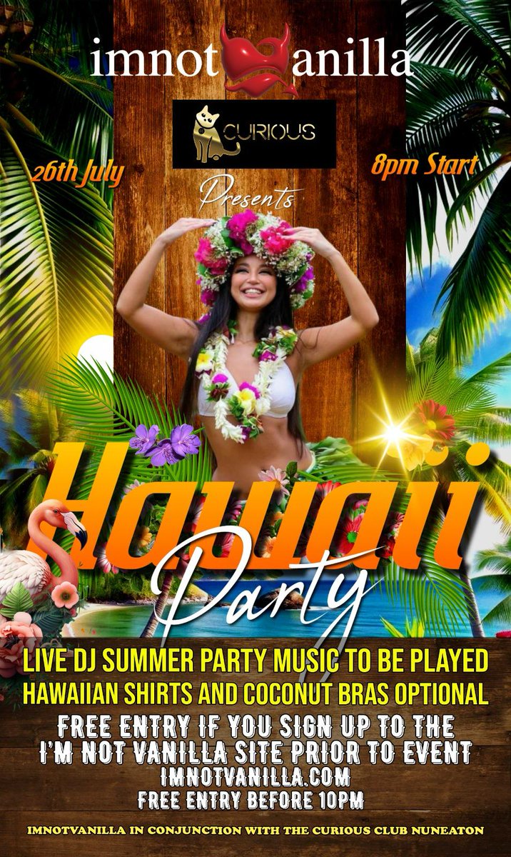 Not long left til we can all party together 😝 Free entry to evreyone who is signed up to imnotvanilla.com
