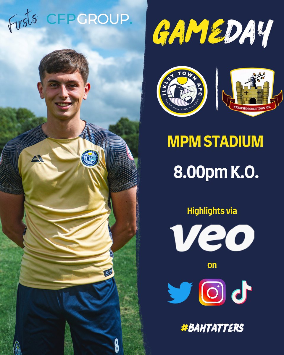 Ilkley Town AFC (@ilkleytown) on Twitter photo ⚽ GAMEDAY
🆚️ <a href="/KnaresboroughFC/">Knaresborough Town AFC</a>
🗓 Tuesday 8th July, 2025
🏆 Pre-Season Friendly
🏟 MPM Stadium
🚩 LS29 8AW
⏰️ 8.00pm KO
💷 £6 Adults; £4 Concessions
#bahtatters ⚽ GAMEDAY
🆚️ <a href="/KnaresboroughFC/">Knaresborough Town AFC</a>
🗓 Tuesday 8th July, 2025
🏆 Pre-Season Friendly
🏟 MPM Stadium
🚩 LS29 8AW
⏰️ 8.00pm KO
💷 £6 Adults; £4 Concessions
#bahtatters