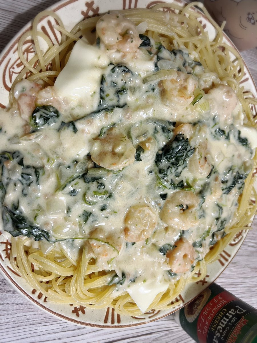 えびちゃんゴロゴロ1キロパスタ💗生クリーム3箱と隠し味は味噌⁄(⁄ ⁄•⁄ω⁄•⁄ ⁄)⁄