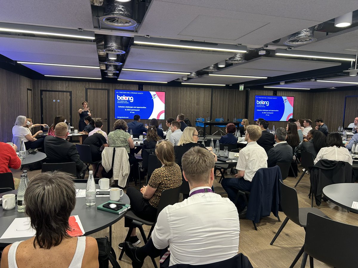 Belong - The Cohesion and Integration Network (@belongnetwork) on Twitter photo Full house today for our ‘Cohesion challenges and opportunities in 2025 and beyond’ event in London.
It promises to be a great day of interesting discussions on the future of cohesion in the UK.
Special thanks to event partners <a href="/Spiritof2012/">Spirit of 2012</a> #Cohesion2025 Full house today for our ‘Cohesion challenges and opportunities in 2025 and beyond’ event in London.
It promises to be a great day of interesting discussions on the future of cohesion in the UK.
Special thanks to event partners <a href="/Spiritof2012/">Spirit of 2012</a> #Cohesion2025