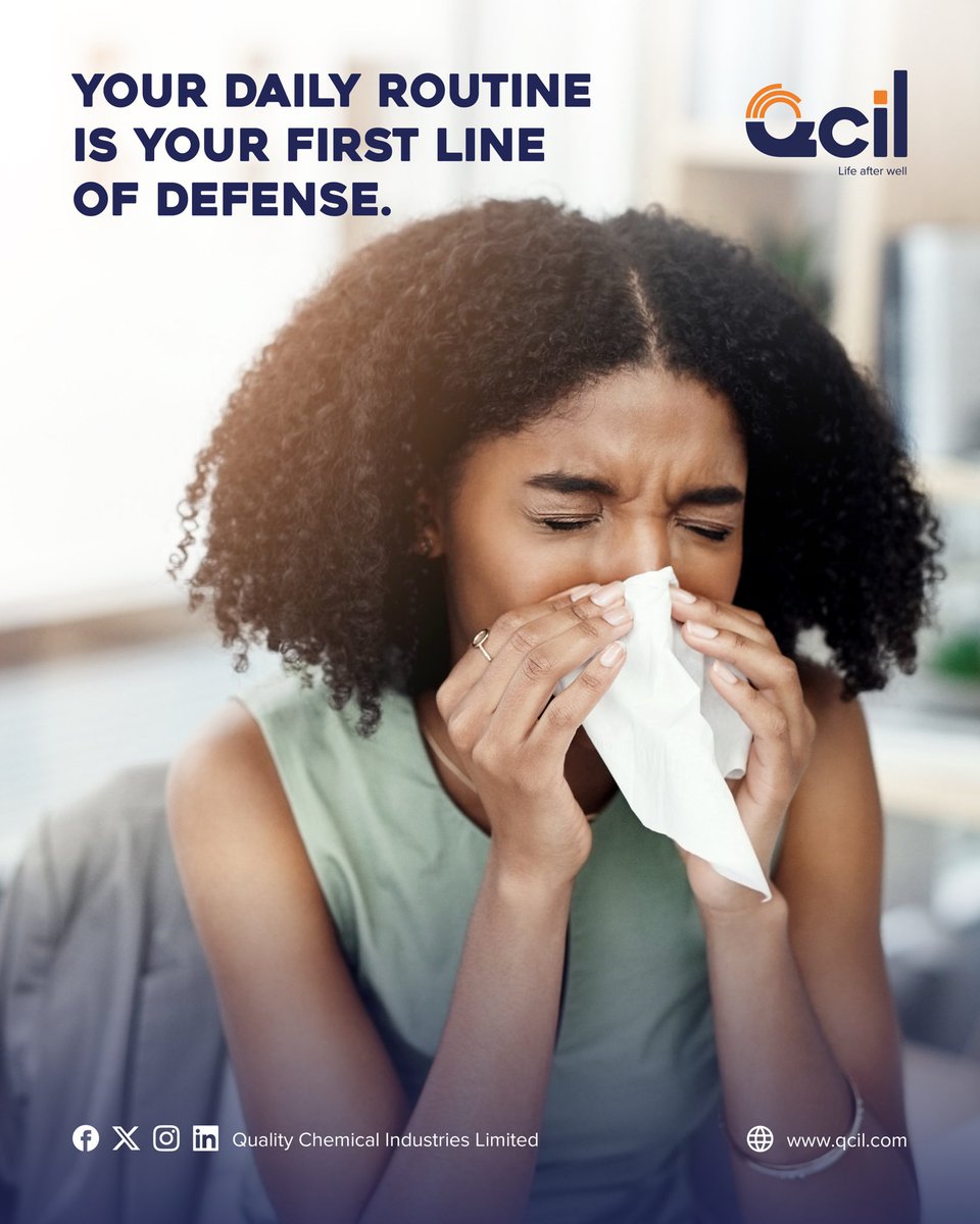 qcil_uganda2's tweet image. July's cooler weather can increase the risk of colds and flu. Protect yourself and your loved ones with these simple steps:❄️
🧼 Wash hands often
🥗 Eat fresh fruits and veggies
🧣 Dress warm
💧 Stay hydrated
🚶♀️ Get fresh air, but stay bundled
Your daily routine is your…
