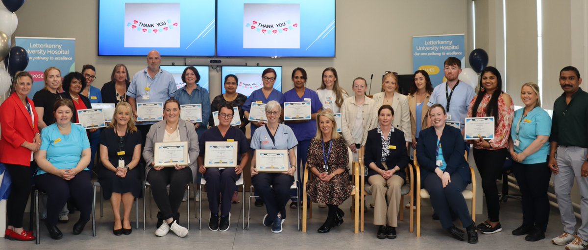 HSE_West_NWest's tweet image. LUH celebrates excellence in clinical mentorship at preceptorship awards. Hospital and community based preceptors support the education of undergraduate nursing dtudents from ATU during their clinical placements . @HSELive