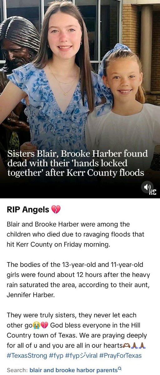 davidaxeirod97's tweet image. 11 and 13 year old sisters&apos; bodies were found with their hands locked together. 💔💔💔💔😢😢😢