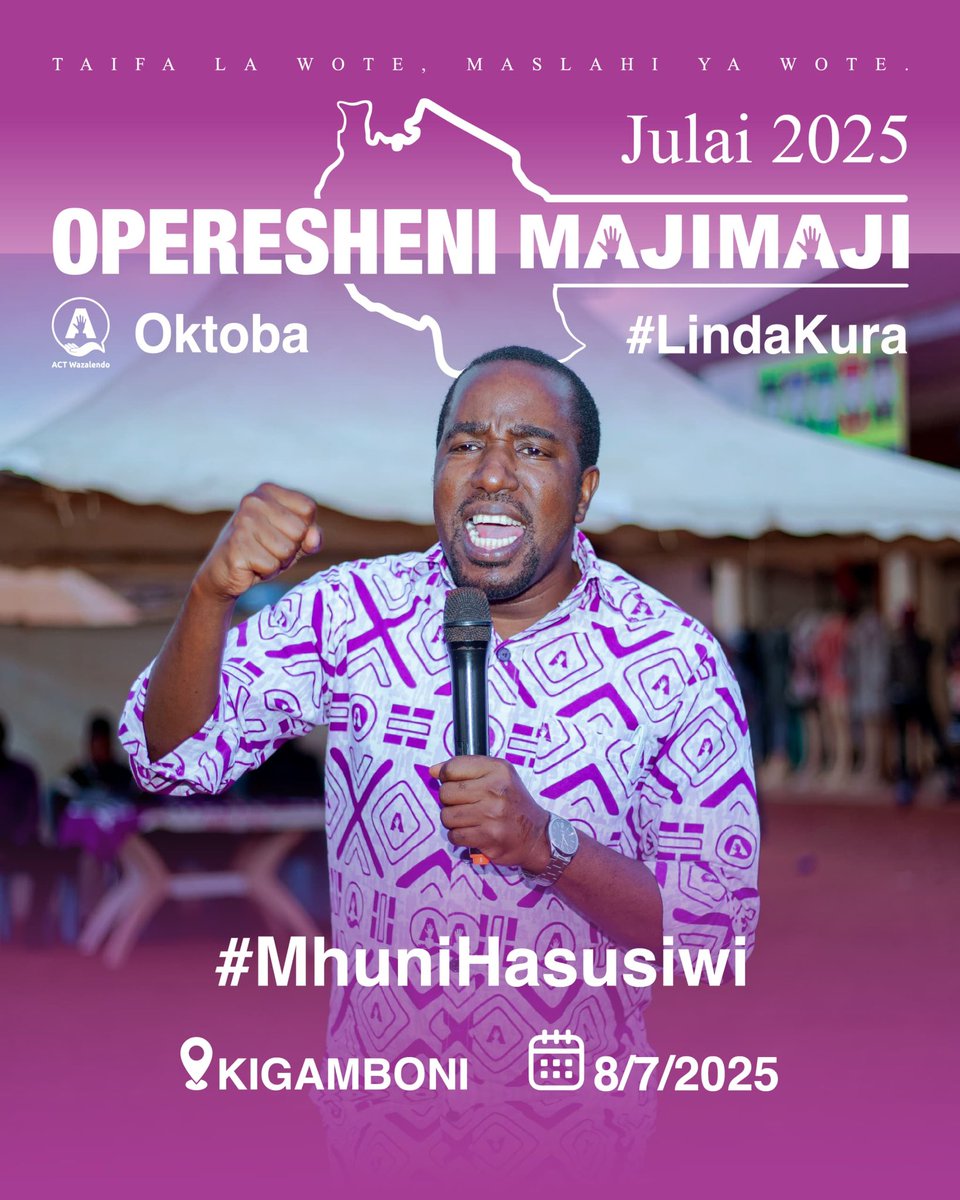 Kipanga (@kipanga1986) on Twitter photo Sisi tulipokua tunasema nyinyi <a href="/ChademaTZ2/">Chadema Tanzania</a> sio chama cha watanzania wote wala shida zenu sio shida za vyama vyote vijana wenu walikuja na matusi
Haya pambaneni na <a href="/ACTwazalendo/">ACTWazalendo</a> Sisi tulipokua tunasema nyinyi <a href="/ChademaTZ2/">Chadema Tanzania</a> sio chama cha watanzania wote wala shida zenu sio shida za vyama vyote vijana wenu walikuja na matusi
Haya pambaneni na <a href="/ACTwazalendo/">ACTWazalendo</a>