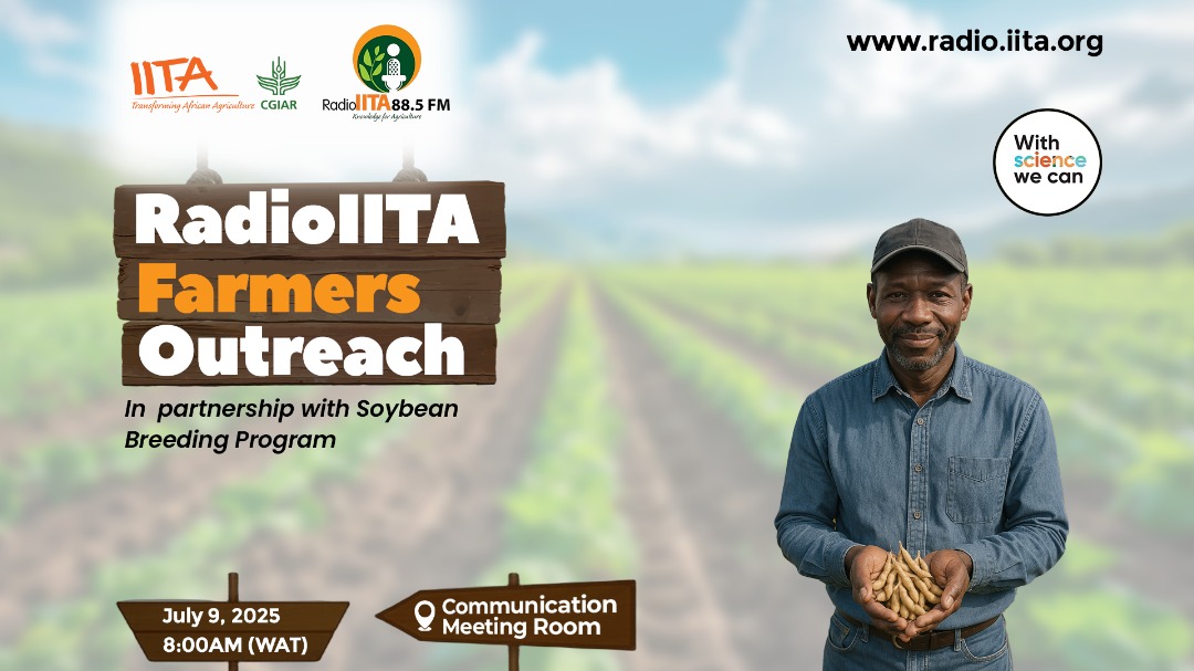 🌱 TOMORROW: #RadioIITA Soybean Farmers Outreach! 
Only registered farmers will be on-site, but you can join virtually from anywhere. 

Morning &amp; afternoon sessions will be streamed live.
Grow knowledge and build resilient communities.

July 9 | 8AM WAT | facebook.com/share/1937a97o…