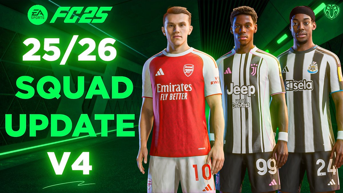 🚨 NEW DROP: 25/26 Squad Update V4 for FC 25 – 100% FREE! 🔥

👤 Latest Transfers
🔄 New Managers
🆙 Promoted &amp; 🔻 Relegated Teams

🎥 Preview here: youtu.be/peDMLkeunkc

#FC25 #FIFA23Mods #FacePack #CareerMode #FreeMod