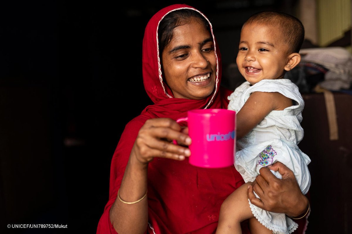 UNICEFBD's tweet image. A mother’s first priority in a crisis? Keeping her child safe from illness.
Clean water isn’t just a necessity, it’s protection, dignity, and love. WASH support helps families do what they do best — care. 💙