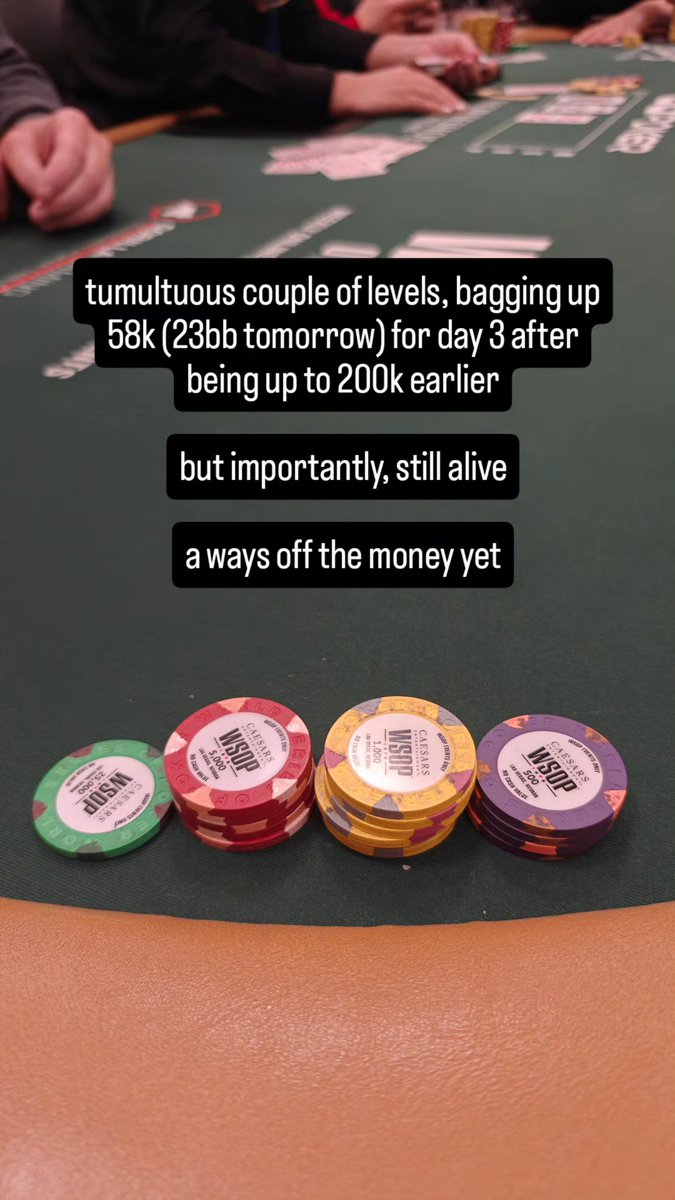 we're not even itm yet, but headed on to day 3 with a very short stack and I decided today I am going to donate 10% of any profits up to $1,000,000 to animal charities that help pets like my beloved Cero, and women's charities that help victims of mental and physical abuse