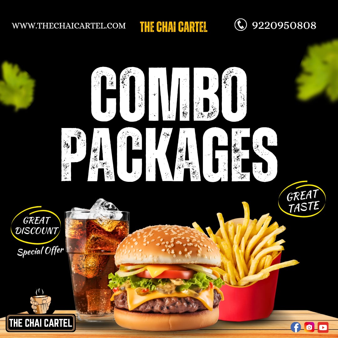 The_Chai_Cartel's tweet photo. 🍔Irresistible Combo Packages Just for You!
More flavors, more happiness, more value in every bite!
Choose from our Special Combos:
📍Dine in or order online today:
🌐https://t.co/Nac90AFHlY
📞+91 92209 50808
#TheChaiCartel #ComboPackages #MoreForYou #PureVegMagic #FoodieCombos https://t.co/SBuHq1uq8q