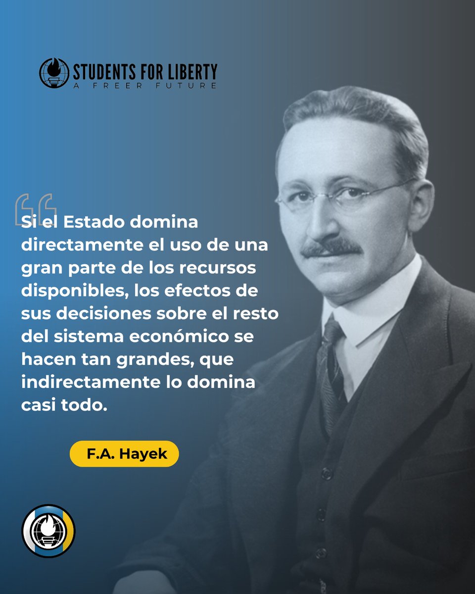 F. A. Hayek

Uno de los pensadores más influyentes del siglo XX, defensor incansable del orden espontáneo y de los límites al poder del Estado. Sus ideas fueron clave para la renovación del pensamiento liberal tras la Segunda Guerra Mundial.

Y tú, ¿ya habías leído a Hayek? 💬👇