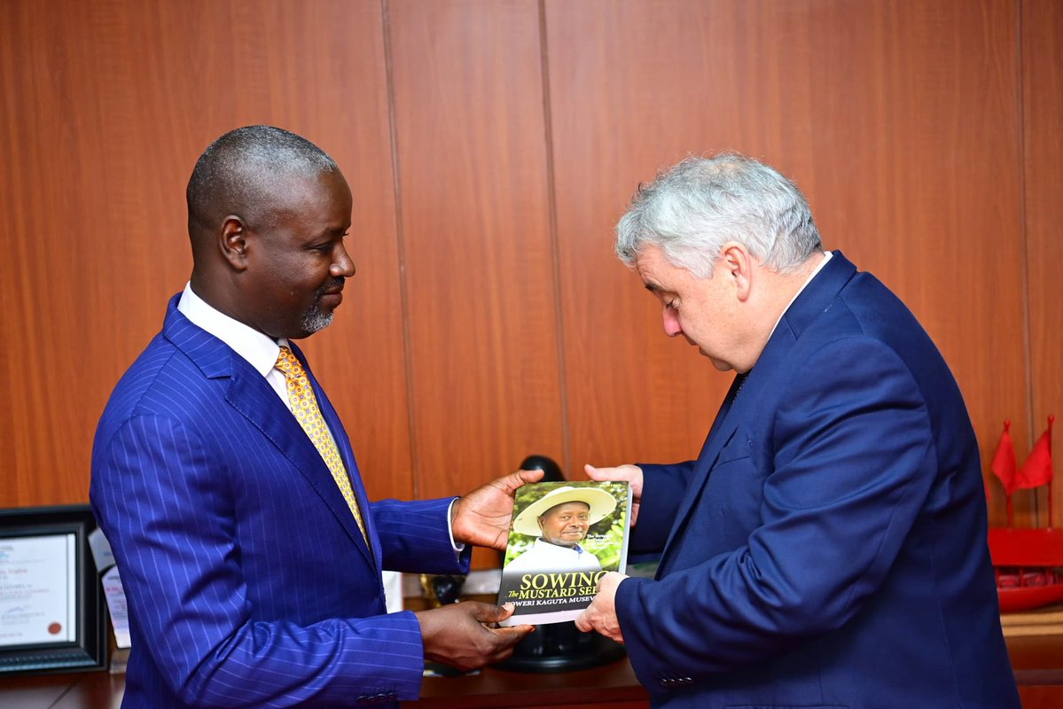 Thomas Tayebwa (@thomas_tayebwa) on Twitter photo This morning, the outgoing Ambassador of <a href="/IrlEmbUganda/">Ireland in Uganda</a>, H.E. Kevin Colgan, bid farewell to me at my office in Parliament. He has been a true friend, and I thanked him for his dedicated service and the strong ties he helped strengthen between our two nations. Ireland’s cooperation This morning, the outgoing Ambassador of <a href="/IrlEmbUganda/">Ireland in Uganda</a>, H.E. Kevin Colgan, bid farewell to me at my office in Parliament. He has been a true friend, and I thanked him for his dedicated service and the strong ties he helped strengthen between our two nations. Ireland’s cooperation