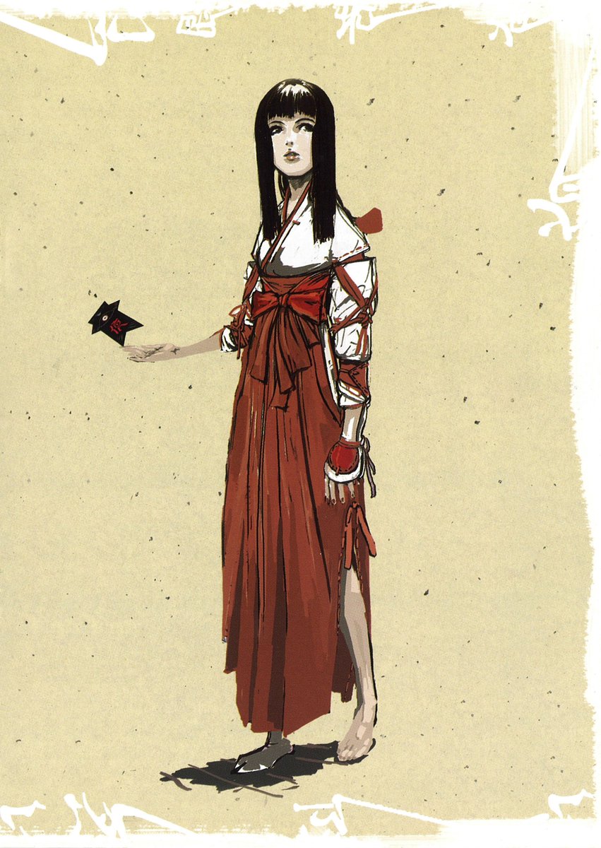 Yet another piece of concept artwork from #Shinobi for #PlayStation 2 by Makoto Tsuchibayashi featured in a small artbook titled "Martial Art" bundled with the PAL Special Edition exclusive to Australia. Just some cleaning/retouching applied, no need for upscaling.