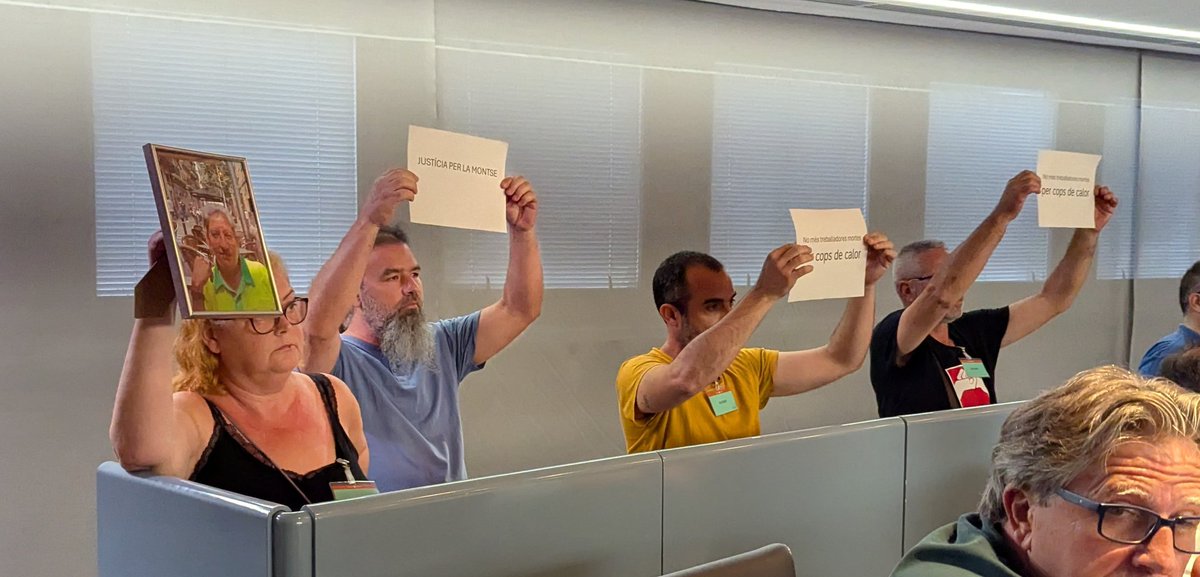 Avui la família de la Montse Aguilar i la CGT diem a la Laia Bonet i al PSC que volem justícia per la Montse!

📢 No més treballadores mortes per cops de calor