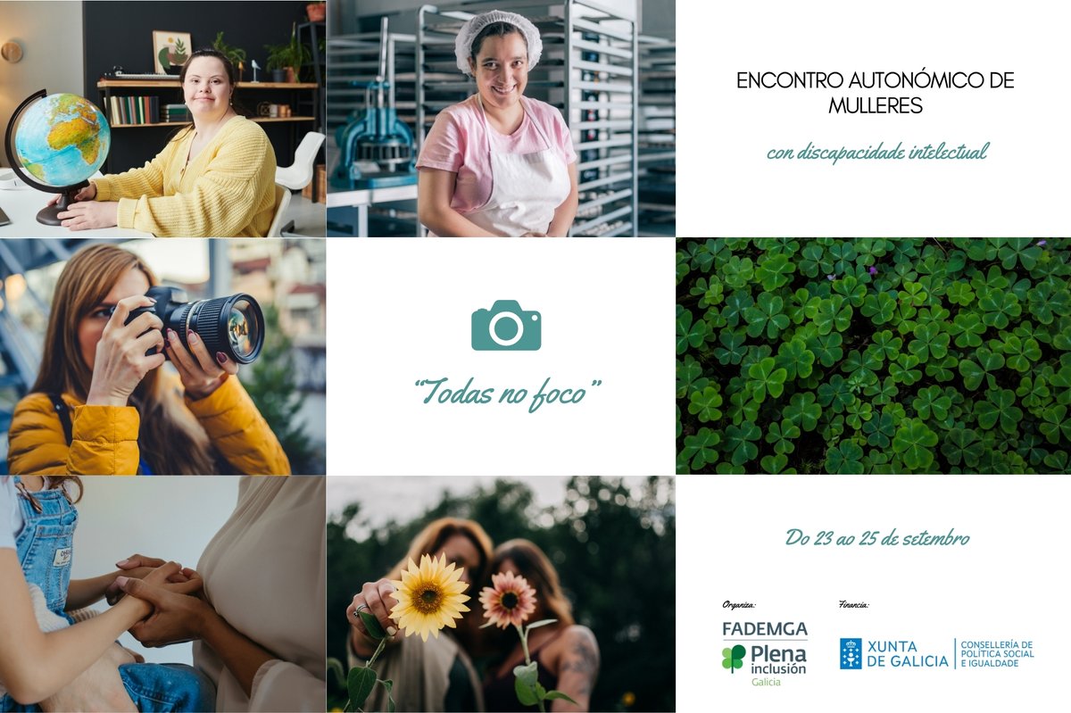 ✨ Xa está aquí o Encontro Autonómico de Mulleres con Discapacidade Intelectual!  
🟣Porque as nosas experiencias contan.
🔵Porque as nosas voces importan. 
🟢Porque todas debemos estar no foco.
🔔 Xa podes inscribirte e formar parte desta xuntanza única.
fademga.org/gl/novas/abert…