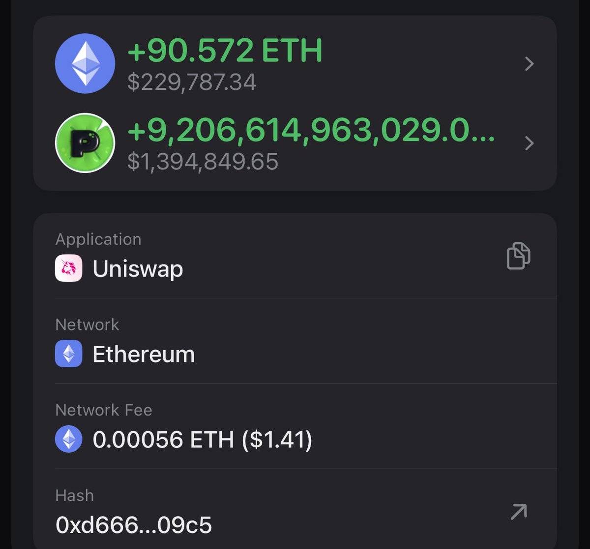 🚨 The $PNDC liquidity pool was removed again.

➡️ 9.2T $PNDC ($1.39M)
➡️ 90.57 $ETH ($229.7K)

Withdrawn from Uniswap V3 in a single transaction.

#Pond0x $PORK

etherscan.io/tx/0xd666638db…