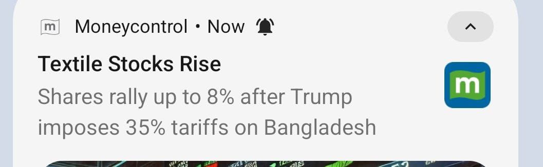 DharmBhavsar2's tweet image. I think it's a fake rise in textile stocks.
We may see downfall after tariffs hit.

⚠️ I am staying away from #Textile  stocks.

#textilestocks #textilessector #Tariffs