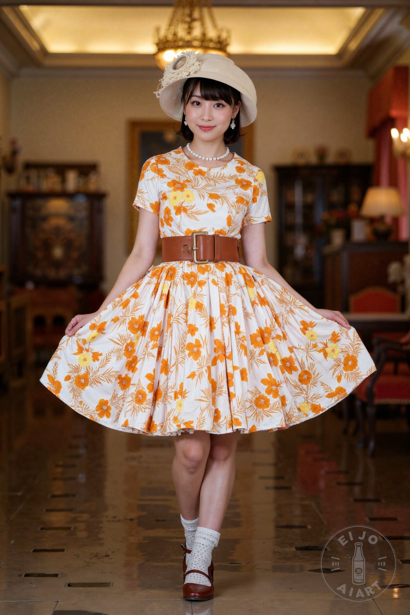 作ってると、レトロファッションって何だっけ？と迷子になります😂
#AIレトロファッション