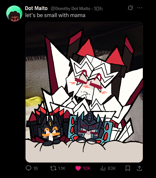 lthewoll's tweet photo. #Transformers #TransformersFanart #Megatron #ScourgeTF #BlackConvoy #Gilthor #Girutōru #Opmeg #Megop

Mommy Megs https://t.co/BuRh4QzLIl