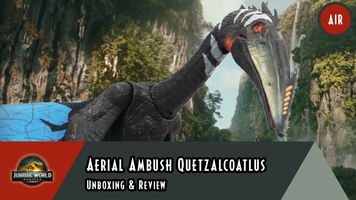 NEW VIDEO: youtu.be/-JFzVTD7ihw

The Quetzalcoatlus is a popular animal in the Jurassic franchise. Mattel's new release features a ground-breaking innovation which allows the figure to be positioned in flying or standing poses.

#JurassicWorldRebirth #JurassicWorld