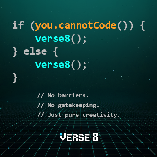 Verse 8 | Why Code, Just Verse 8 tweet media