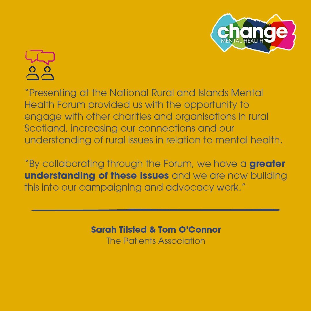 🪧 The National Rural and Islands Mental Health Forum impact report is out!  

With a membership of around 300 organisations and an outreach to over 500,000 people, the Forum is being labelled as "invaluable" and "necessary".

Read the impact report 👇 
changemh.org/forum