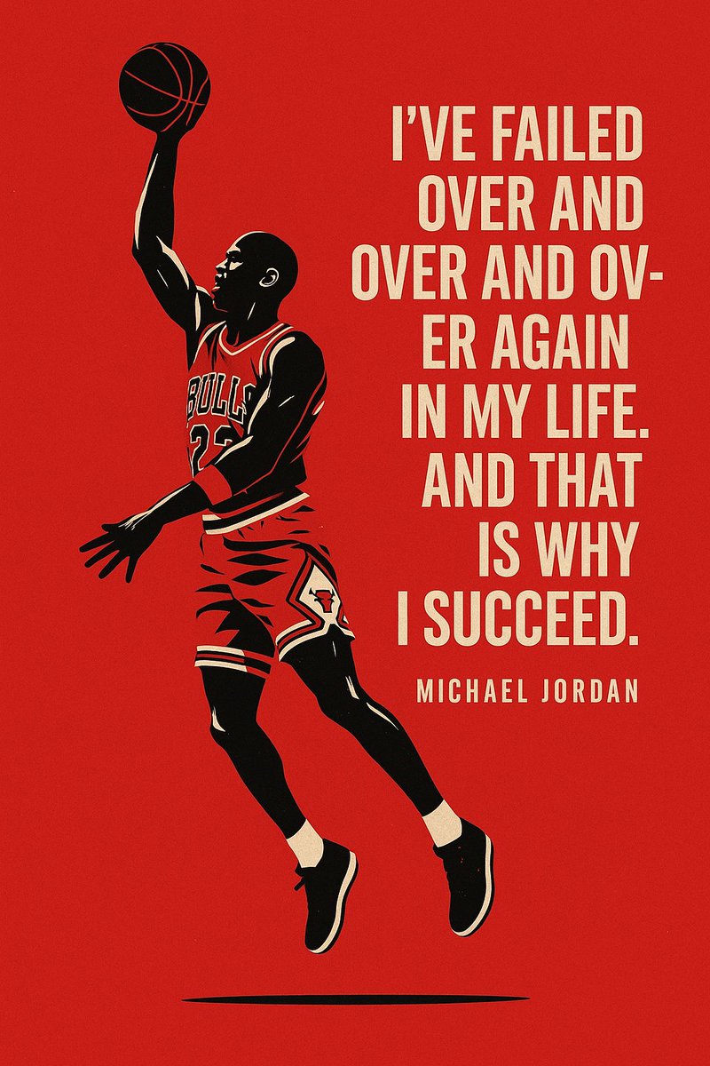 GrindThe0ry's tweet photo. He failed over and over again. That’s why he succeeded.
#MichaelJordan #Discipline https://t.co/UboGAfFh7Y