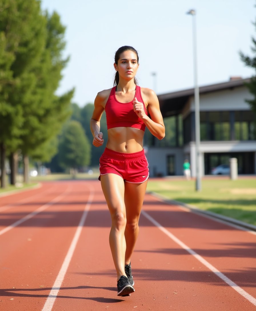 Lea_Bodycode's tweet image. 📸 Post 2 – Power Mode On

&quot;Red isn’t just a color – it’s a mood.
Fueled by discipline and a bit of fire. 🔥
No excuses. No shortcuts. Just me and the track.&quot;