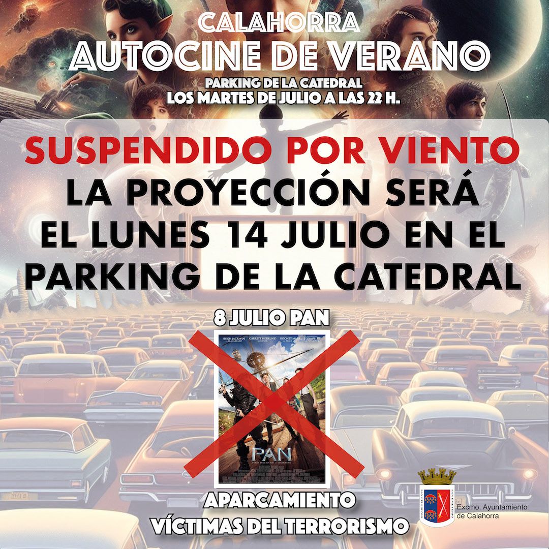 ❌🎦🍿🚗La proyección de «Pan» en el autocine se traslada al 14 de julio debido al...
LÉELO EN:  tinyurl.com/ylkto9y8

#autocine #Calahorra