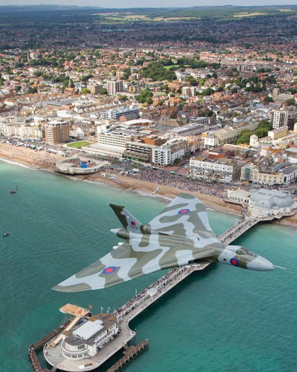 Vulcan flying over Worthing.
  credit Military Tech