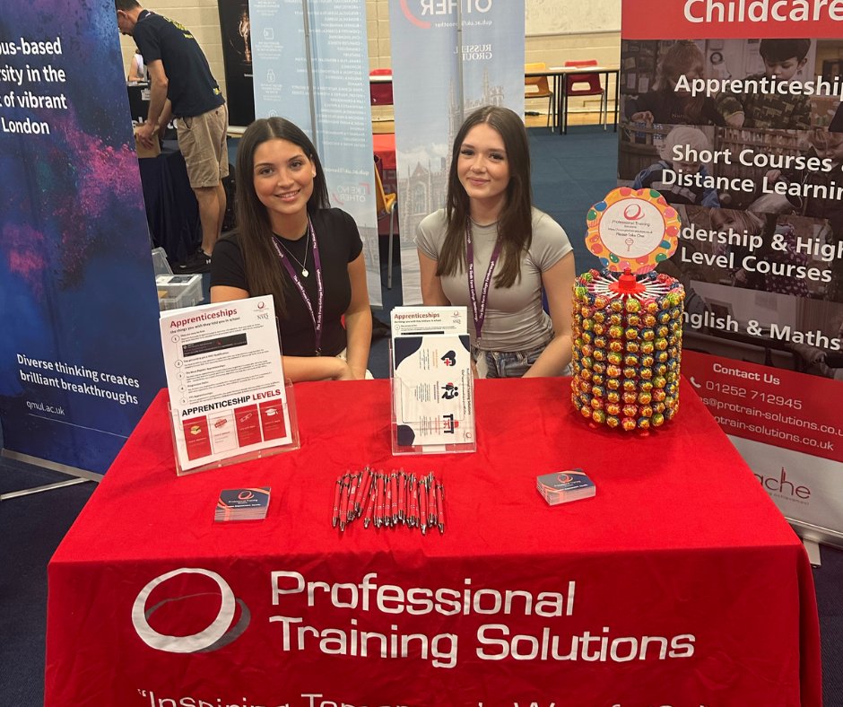 Farnborough 6th Form!
Our recruitment team were out and about last week at Moving On Day, chatting to students about all things apprenticeships, career options, and next steps after college. ✨

Explore our apprenticeship opportunities here:
👉 opportunities.protrain-solutions.co.uk