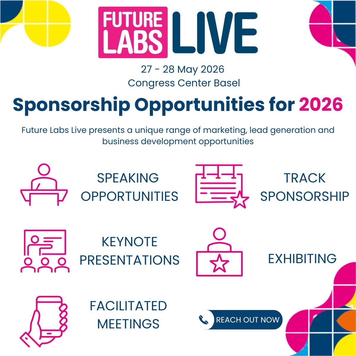 FutureLabs_Live's tweet image. Future Labs Live has very exciting Sponsorship Opportunities for 2026!
For more information reach out to Shilpa Suthar (shilpa.suthar@terrapinn.com) or fill out this form here terrapinn.com/FLABS/Enquiryf…
🎟️Register for FREE! terrapinn.com/FLABS/Tickets2…
#FutureLabsLive #Innovation