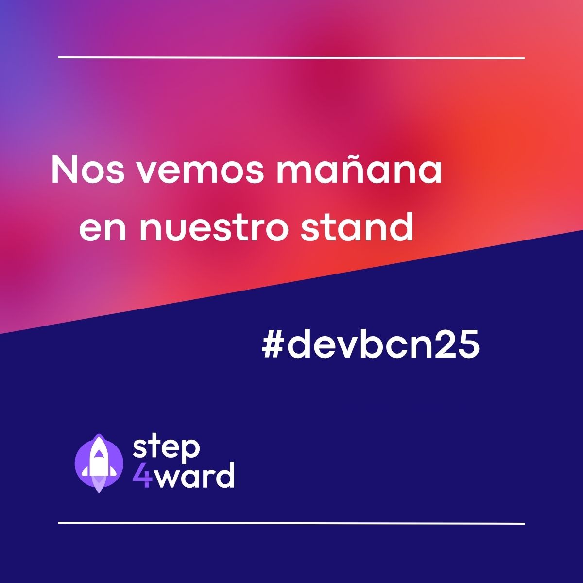 Mentoras Step4ward (@step4ward_es) on Twitter photo 🌟 ¿Estás lista para <a href="/dev_bcn/">DevBcn</a> ? 🌟
¡Mañana comienza la #devbcn 25! Ya seas una profesional  con experiencia o estés comenzando, este evento está lleno de oportunidades para aprender, conectar y crecer.
#Networking #TechInsights #devbcn25 #barcelonaevents 🌟 ¿Estás lista para <a href="/dev_bcn/">DevBcn</a> ? 🌟
¡Mañana comienza la #devbcn 25! Ya seas una profesional  con experiencia o estés comenzando, este evento está lleno de oportunidades para aprender, conectar y crecer.
#Networking #TechInsights #devbcn25 #barcelonaevents