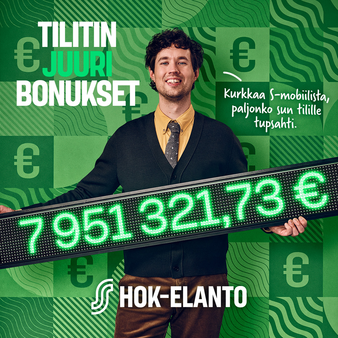 HOKElanto's tweet photo. Tänään juhlitaan taas #omistajantilipäivä'ä!  

Käy kurkkaamassa S-mobiilista paljonko oma osuutesi on! #vihreeliikkuu 📲 📷 💚 https://t.co/eHecWUMeTx