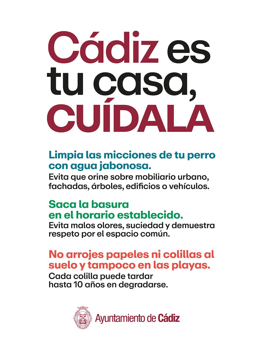 😀 #CádizEsTuCasa, cuídala