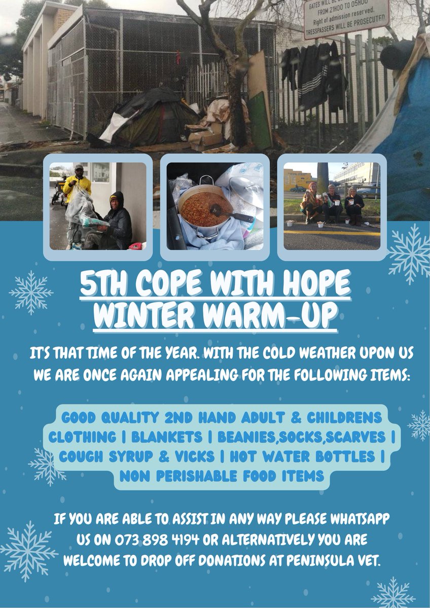 Please share our winter project details with your friends, family &amp; colleagues. With over 400 people &amp; counting needing our assistance, we can't do this without you 🙏🏻