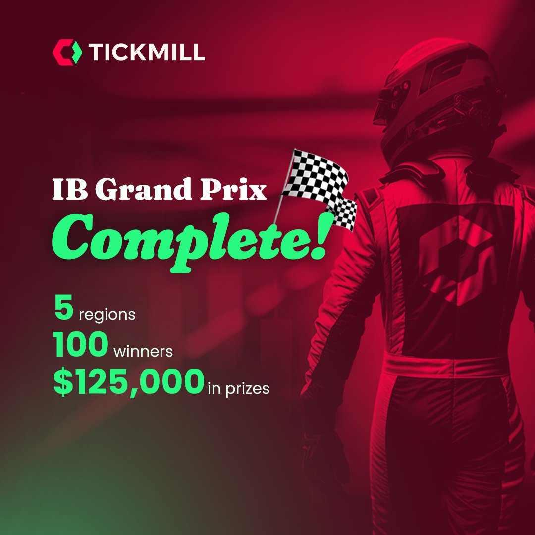 TickmillPartner's tweet photo. 𝗧𝗵𝗮𝘁’𝘀 𝗮 𝘄𝗿𝗮𝗽 𝗼𝗻 𝗼𝘂𝗿 𝗜𝗕 𝗚𝗿𝗮𝗻𝗱 𝗣𝗿𝗶𝘅 𝗰𝗼𝗺𝗽𝗲𝘁𝗶𝘁𝗶𝗼𝗻!🏎️  After months of fierce competition, $125,000 in cash prizes will be awarded to 100 outstanding IBs across 5 regions. 
Thank you to all our IBs who raced, ranked, and raised the bar! 🙌
Did your name make the leaderboard? Check the rankings 👉 https://t.co/HwDP9aHO1Q 
And there’s more: you now earn 0.002% of the notional volume of every crypto trade your referred clients make.  
Stay tuned for upcoming competitions and additional ways to earn! 💥