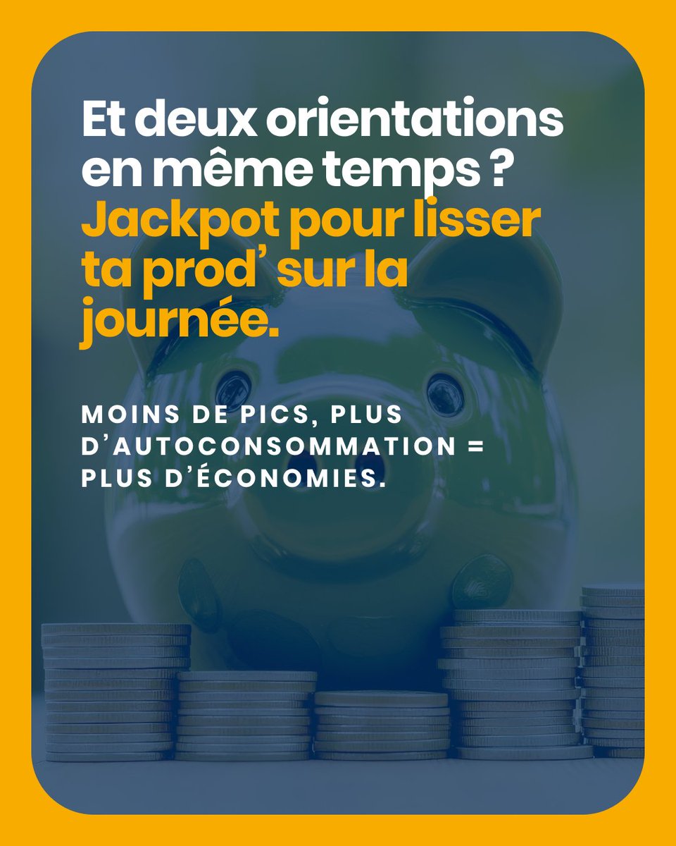 allosolar's tweet photo. 👉 Le sud donne en général la meilleure production annuelle.

Mais si tu consommes, surtout :

Le matin → vise l’est

Le soir → préfère l’ouest

Toute la journée → mixe les deux

L’objectif : produire quand tu consommes.
Pas quand tu dors. https://t.co/kdiRTaMWMa