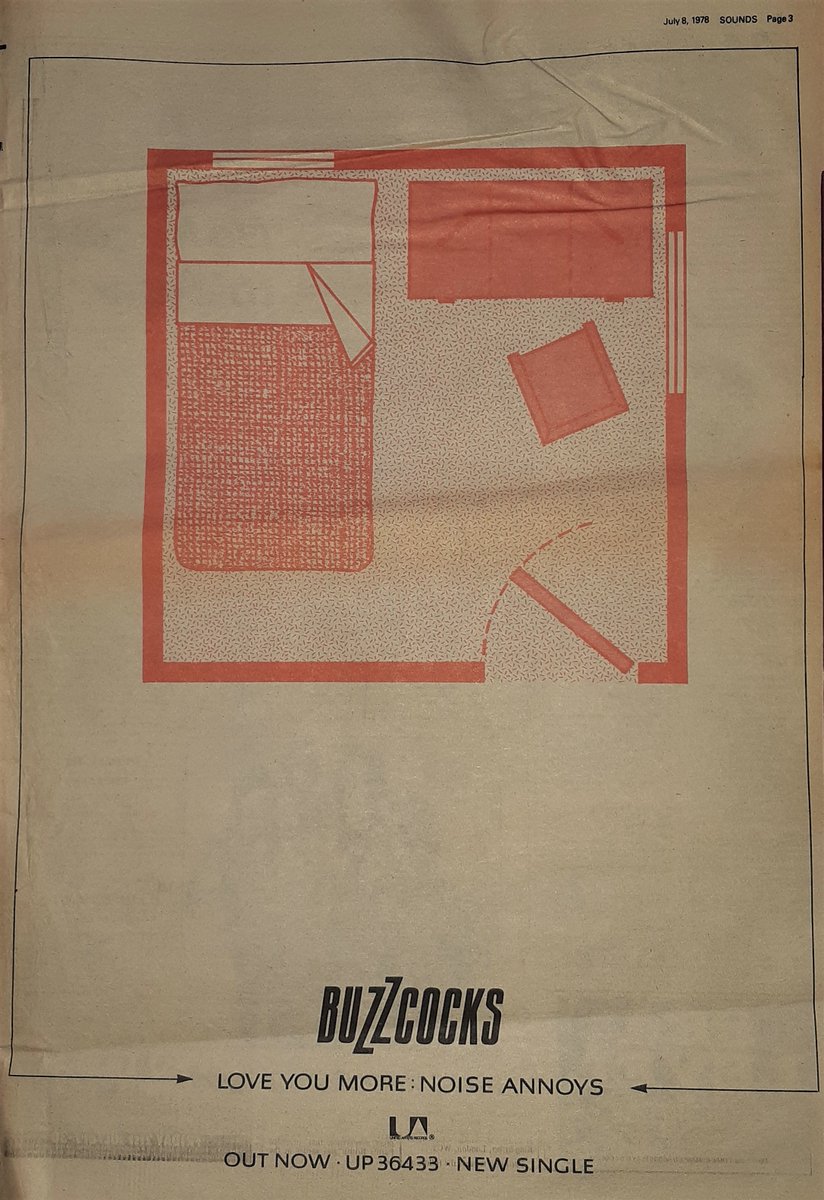Buzzcocks single 'Love You More' advert in Sounds 8th, July 1978. <a href="/Buzzcocks/">Buzzcocks</a> @malcolmgarrett
<a href="/steveediggle/">STEVE DIGGLE</a>