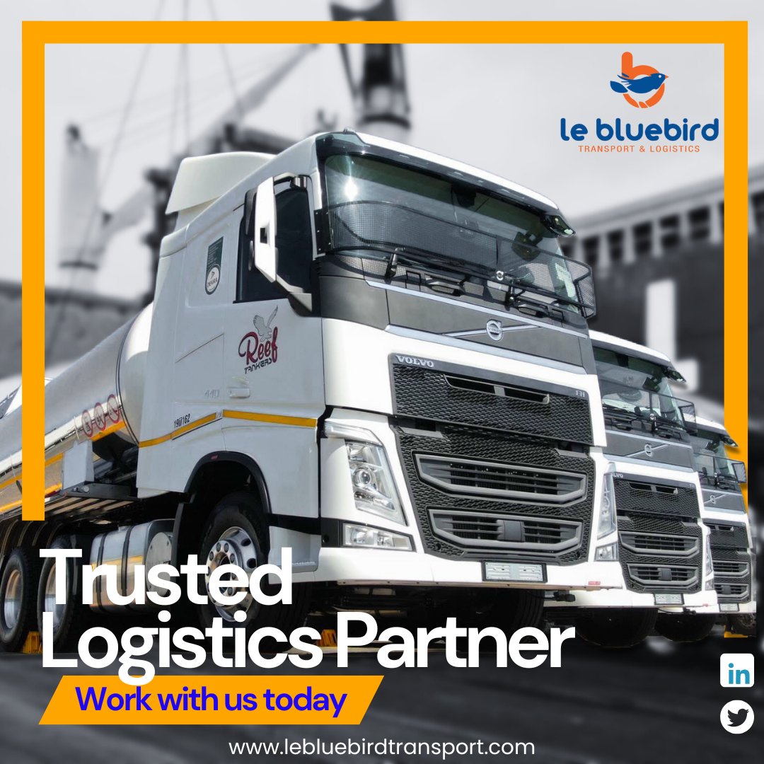 From coastlines to cityscapes, from farms to factories, <a href="/LeBluebirdTL/">Lé Bluebird Transport & Logistics LTD</a>, we deliver beyond borders.
We are your trusted logistics partner, where trust meets the road.

#logistics #freight #logistics
#supplychain #transportation