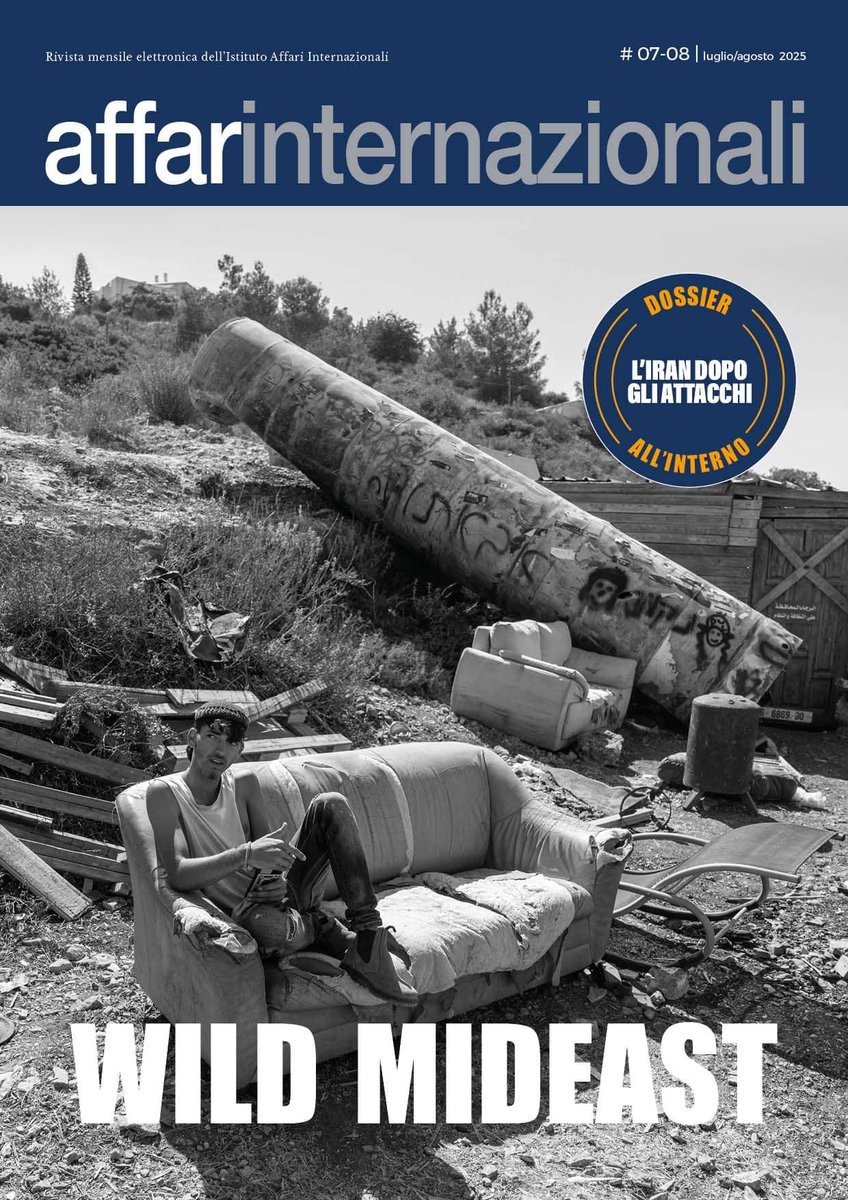 𝐖𝐈𝐋𝐃 𝐌𝐈𝐃𝐄𝐀𝐒𝐓
All'interno: Dossier "L'Iran dopo gli attacchi", focus su Ukraine Recovery Conference e supply chains sostenibili al G7 e G20

📰 Leggi il nuovo numero del magazine mensile di AffarInternazionali!👉 affarinternazionali.it/rivista/wild-m…

#URC2025 #MedioOriente #G7 #G20