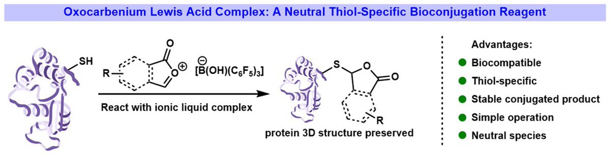 ADC_Chemist's tweet image. 図は元文献より引用。
オキソカルベニウムを使ったチオールの新規ラベリング法です。

sciencedirect.com/science/articl…