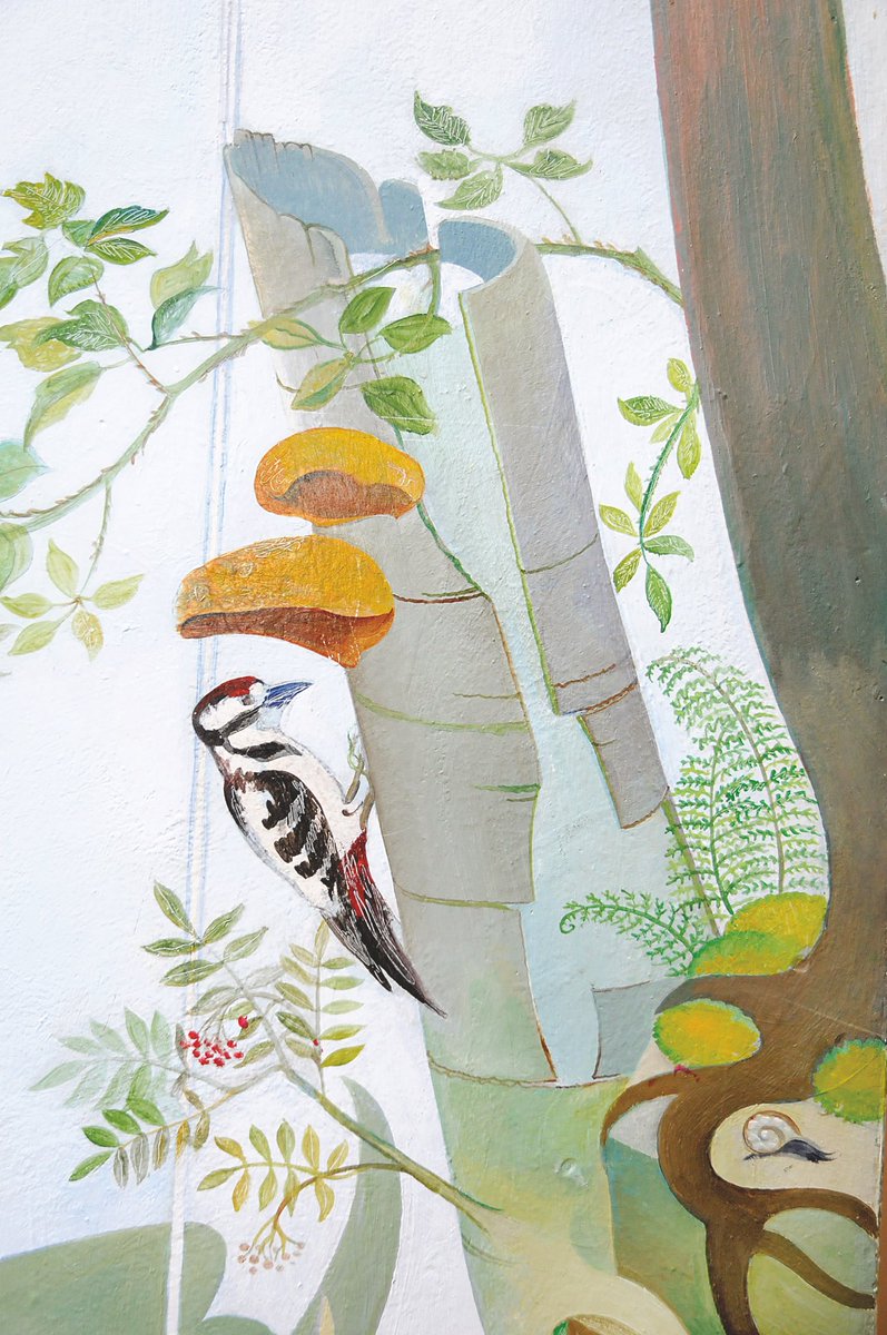 AGrayArchive's tweet image. Timeline post 23: 1974, The Scottish Wildlife Mural is painted at Palaceriggs nature reserve. The mural was commissioned by naturalist, writer & journalist David Stephen, who was closely involved in the planning of the park, with its emphasis on conservation and education.