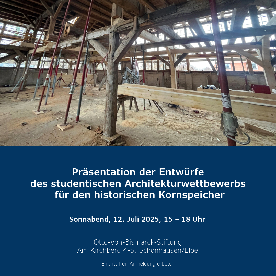 Wir laden gemeinsam mit dem Schönhauser Parkverein zu einer Präsentation ein. Gezeigt werden die Entwürfe für den historischen Kornspeicher unserer Stiftung, die bei dem studentischen Architekturwettbewerb der Messeakademie Leipzig entstanden sind.