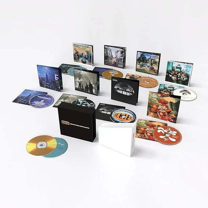 Released to celebrate the start of the epic Oasis Live '25 tour - Limited-Edition ‘Oasis: Complete Studio Album Collection’!
Includes ‘Definitely Maybe’, ‘(What’s The Story) Morning Glory?’, ‘Be Here Now’, ‘Standing On The Shoulder Of Giants’, ‘Heathen Chemistry’, ‘Don’t Believe