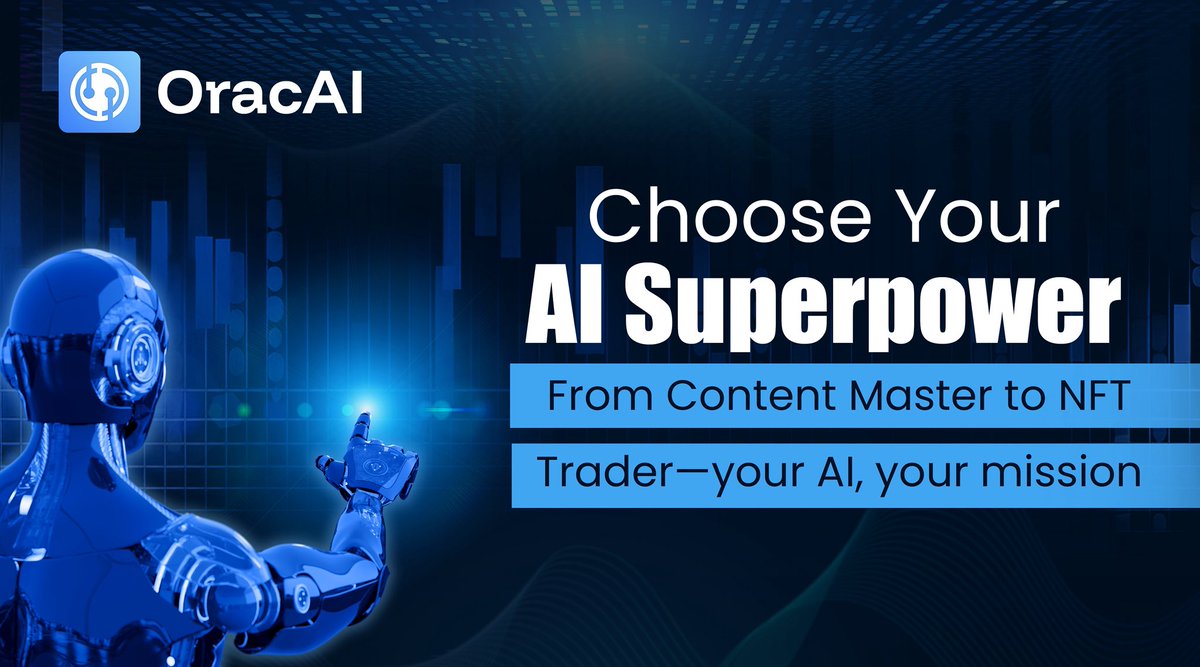 OracAIOfficial's tweet image. Deploy intelligent agents tailored for Web3 dominance:
🧠Content Master – Auto-generate content & grow influence
⚒️Social Mining Master – Turn engagement into rewards
📈Professional Market Forecast – Analyze markets & flip smarter
👉Power your strategy with #OracAI
#AIAgents