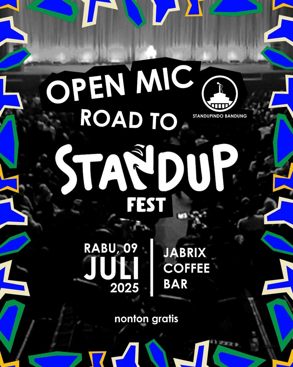 H-3 Standupfest🥳🥳

Spesial sebelum standupfest Open Mic kita geser ke hari Rabu jam 7 malam di @jabrixcoffee barudak bodor diantos nyaa

#OpenMicStandupindoBdg #MoalKaduhung