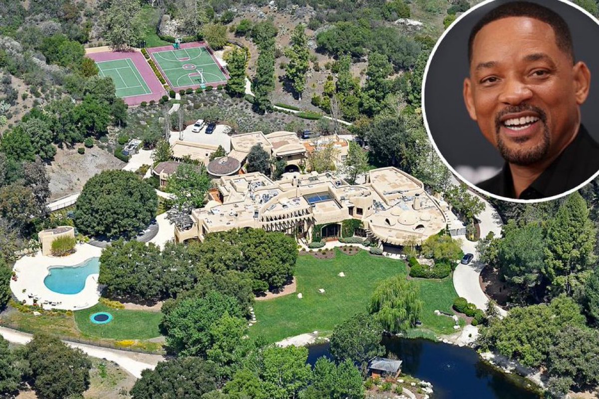 New aerial photo showcases the massive scale of Will Smith’s ultra-private 150-acre California estate, it’s so large that it even has its own ZIP code 🤯